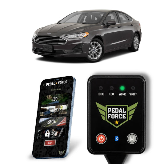 Ford Fusion con Pedal Force instalado — optimizador de aceleración